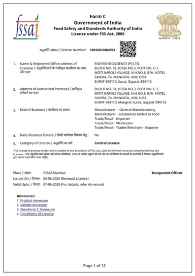FSSAI licence