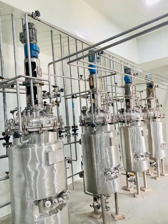 Fermentation vessels in the Enzyme Bioscience plant