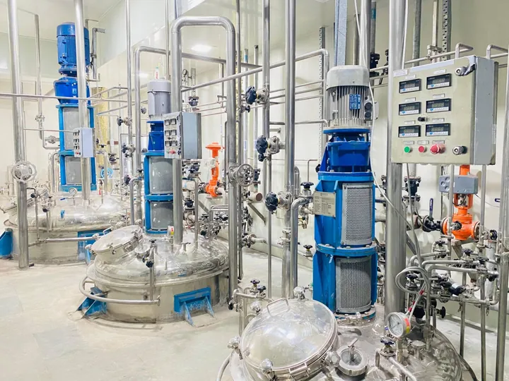 Fermentation vessels in the Enzyme Bioscience plant