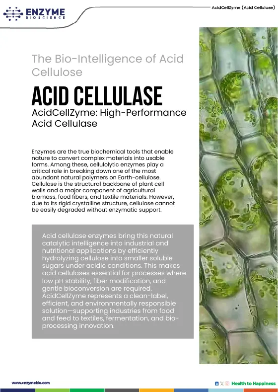 Cover of the AcidCellZyme™ literature